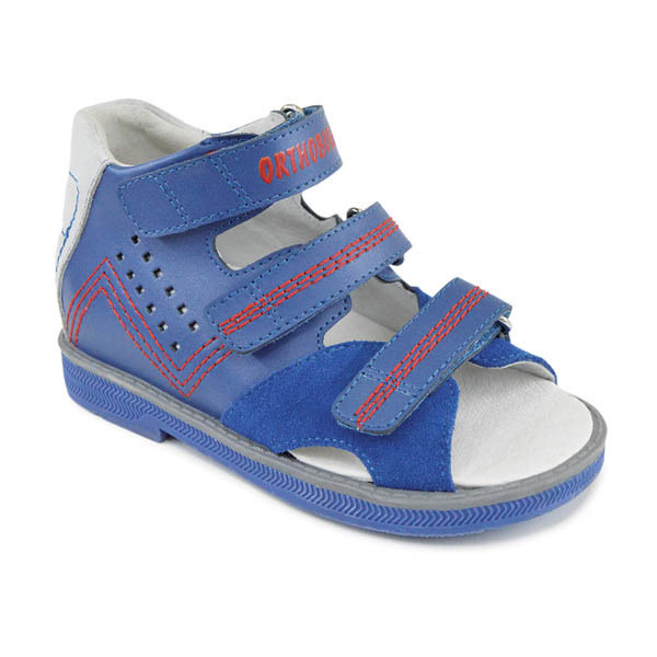 Сандали ортопедические Ортобум для мальчиков 25057-05 синий/серый