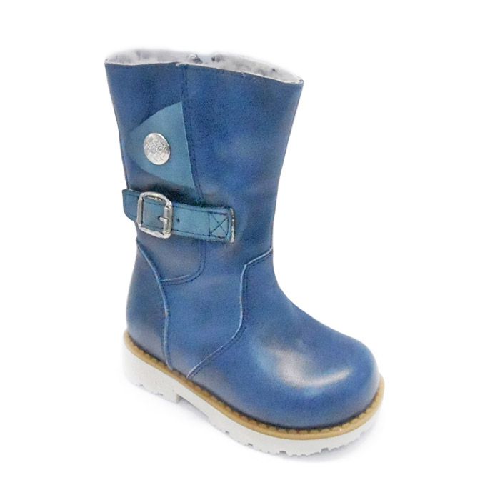 Сапожки Мега Ортопедик зимние натуральный мех для мальчиков 510-68-14-02 синие