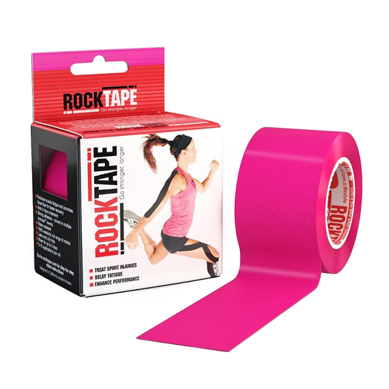 Кинезио тейп Rocktape 5см х 5м розовый