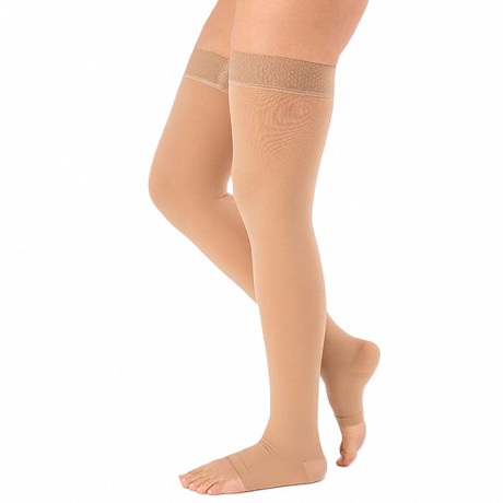 Чулки компрессионные Evolution 2 класс компрессии ТК.930 с открытым носком укороченные. Изображение 5 из 5